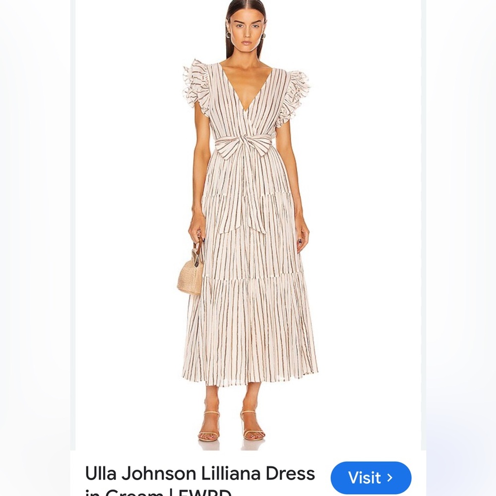 ULLA JOHNSON LILLIAN DRESS Ruffle Trim Sz 0